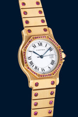Cartier Santos Octagon Rubis
