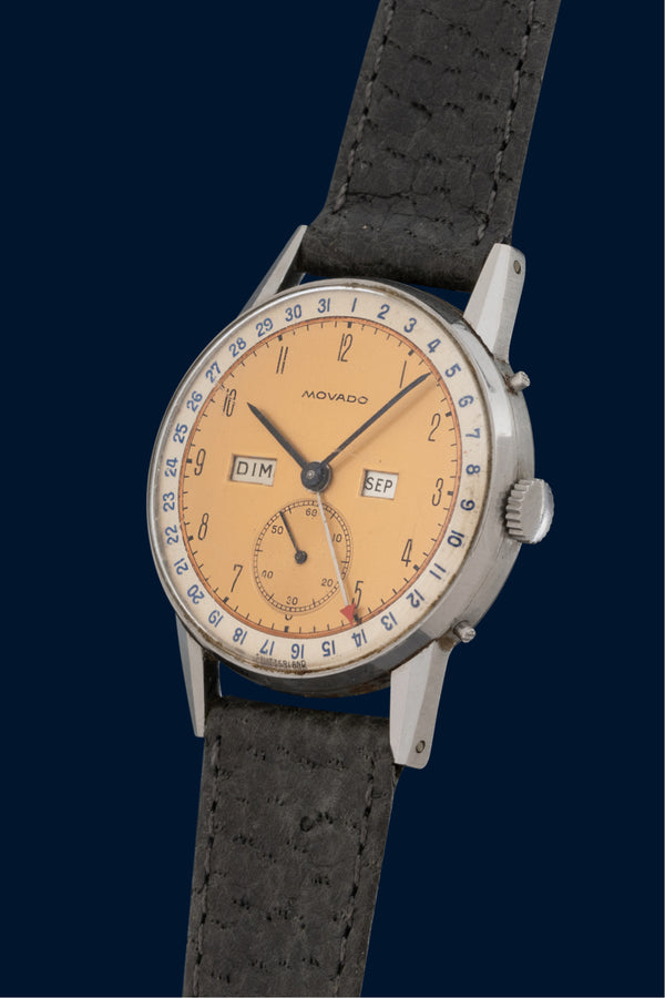 Movado Calendrier 1940s en acier