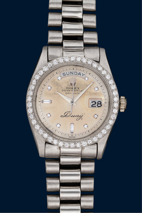 Rolex Oyster Perpetual Day-Date Réf. 6613 en platine "DUAIJ"