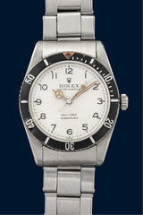 Probably Unique Prototype Rolex "White Submariner" Réf. 6536
