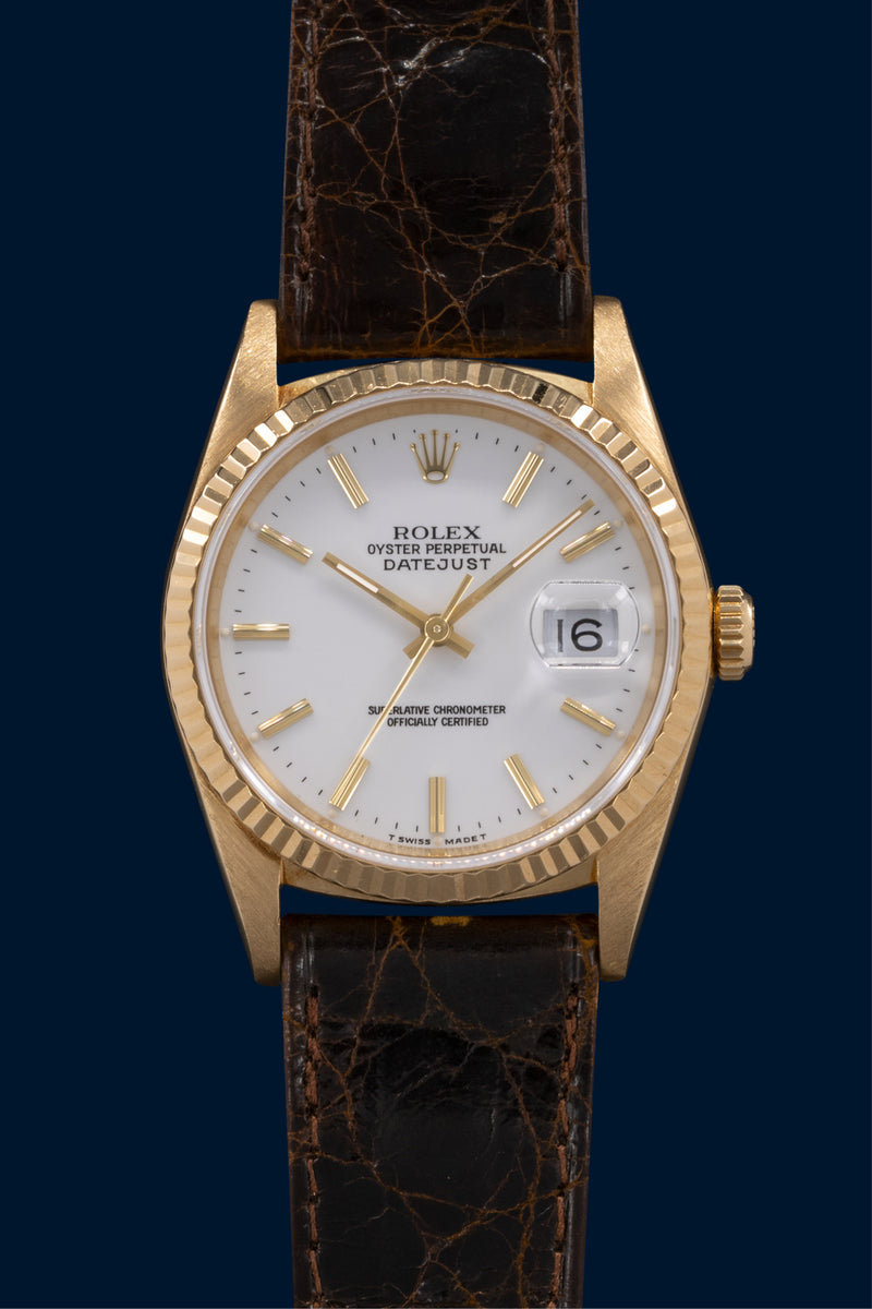 Rolex Oyster Perpetual Datejust Réf. 16238 cadran "Porcelaine" de 1990