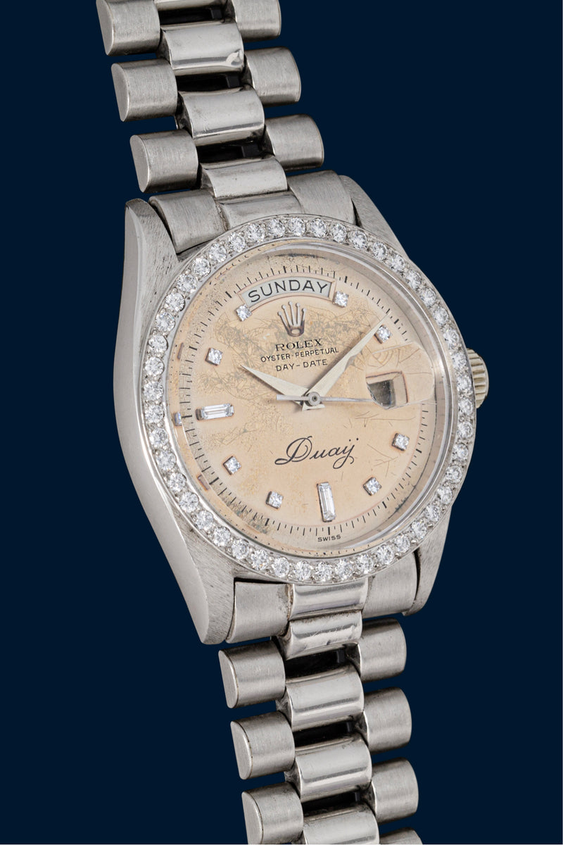 Rolex Oyster Perpetual Day-Date Réf. 6613 en platine "DUAIJ"