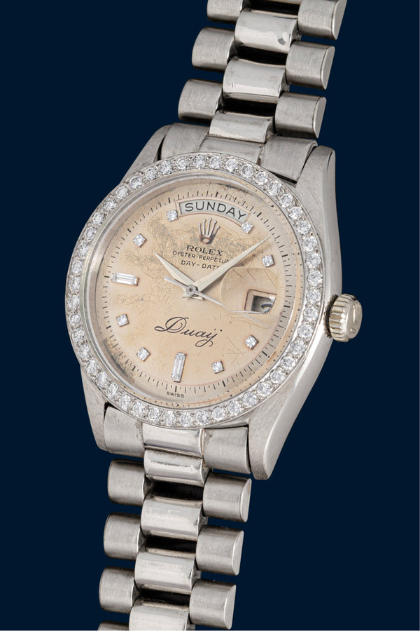 Rolex Oyster Perpetual Day-Date Réf. 6613 en platine "DUAIJ"