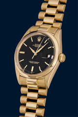 Rolex Datejust Ref. 1600 "Black Lacquered Dial" 14 Karat gold