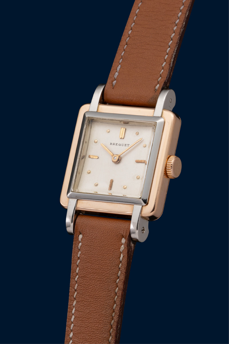 Breguet Square rose and white gold